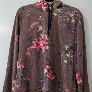 Stitchfix Joules Clothing purple spring floral pullover hoodie sweater